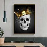 tableau crâne couronne du roi