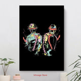 tableau Daft Punk coloré
