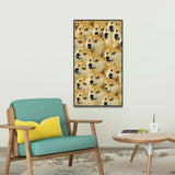 tableau photo shiba marrant