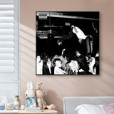 tableau concert en noir et blanc