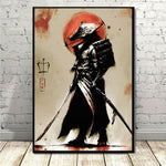 Affiche vintage chevalier japonais