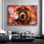 tableau pop art d’un ours