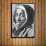 tableau Tupac Shakur sur fond noir