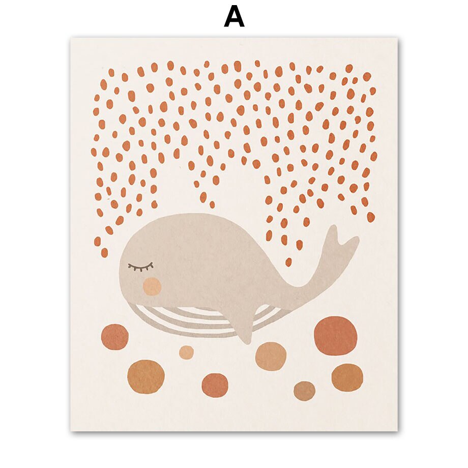 affiche baleine beige | La maison des tableaux