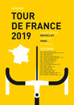 Affiche vintage vélo fond jaune