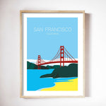 Affiche dessin ville San Francisco