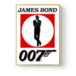 Cadre james bond fond blanc