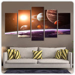 tableau lumière orange dans l’espace