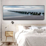 tableau photo rocher dans la mer