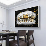 tableau dents en or