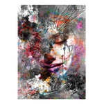 tableau abstrait femme tache de peinture