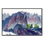 tableau peinture à l’huile violette d’une montage