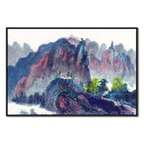 tableau peinture à l’huile violette d’une montage