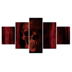 tableau skull rouge magique