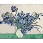 Affiche abstrait Van Gogh vase et fleurs