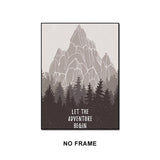 tableau dessin affiche montagne