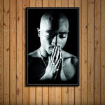 tableau Tupac Shakur sur fond noir