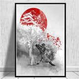 Japanese Zen ink painting art posters and canvas paintings 