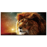 tableau lion tête à tête