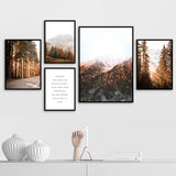 tableau foret nordique en automne