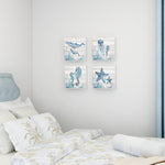 Ocean Nursery Wall Art Canvas Painting Blue Sea Life 