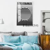 tableau rayure noir et blanche