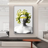 Cadre medusa cheveux jaune