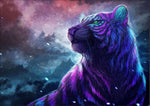 Affiche tigre violet fantastique