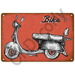 Vespa GTS Motorcycle Pub Bar Decoration Tin Sign Shabby Chic