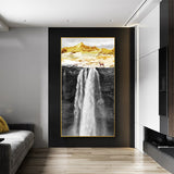 tableau cascade en or