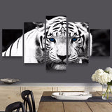 tableau photo tigre blanc noir et blanc