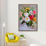 tableau peinture bouquet de fleurs