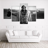 tableau vintage photo chanteur noir et blanc