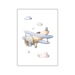 Tableau enfant avion et nuages