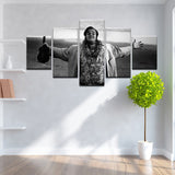 tableau vintage photo chanteur noir et blanc