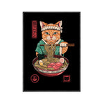 tableau Sushi et chat roux