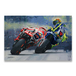 Valentino Rossies Racing Abstract Canvas Posters and Print 