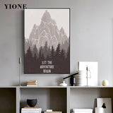 tableau dessin affiche montagne
