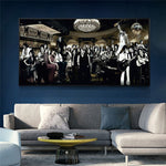 tableau peinture énorme groupe de musique