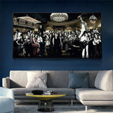 tableau peinture énorme groupe de musique