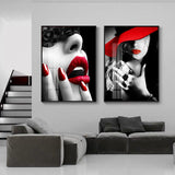 Tableau classique femme noir et blanc