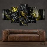 Tableau squelette dark noir et jaune