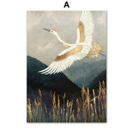 cadre peinture oiseau blanc