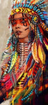 tableau indienne colorée