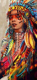 tableau indienne colorée