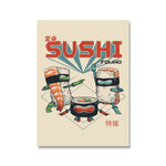 Affiche japonaise sushi