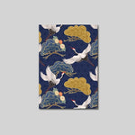 tableau oiseau blanc fond bleu