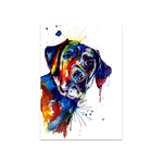 tableau basset fond blanc