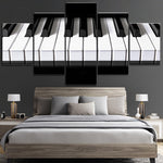 Tableau piano noir touches blanches
