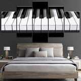 Tableau piano noir touches blanches